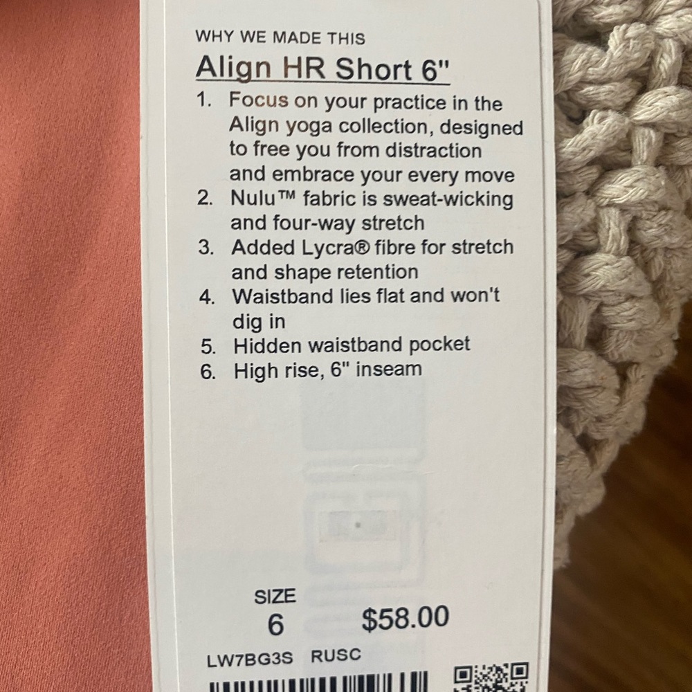 BNWT*LULULEMON HIGH RISE 6” SOLD OUT SHORTS 🍑 - Picture 5 of 6